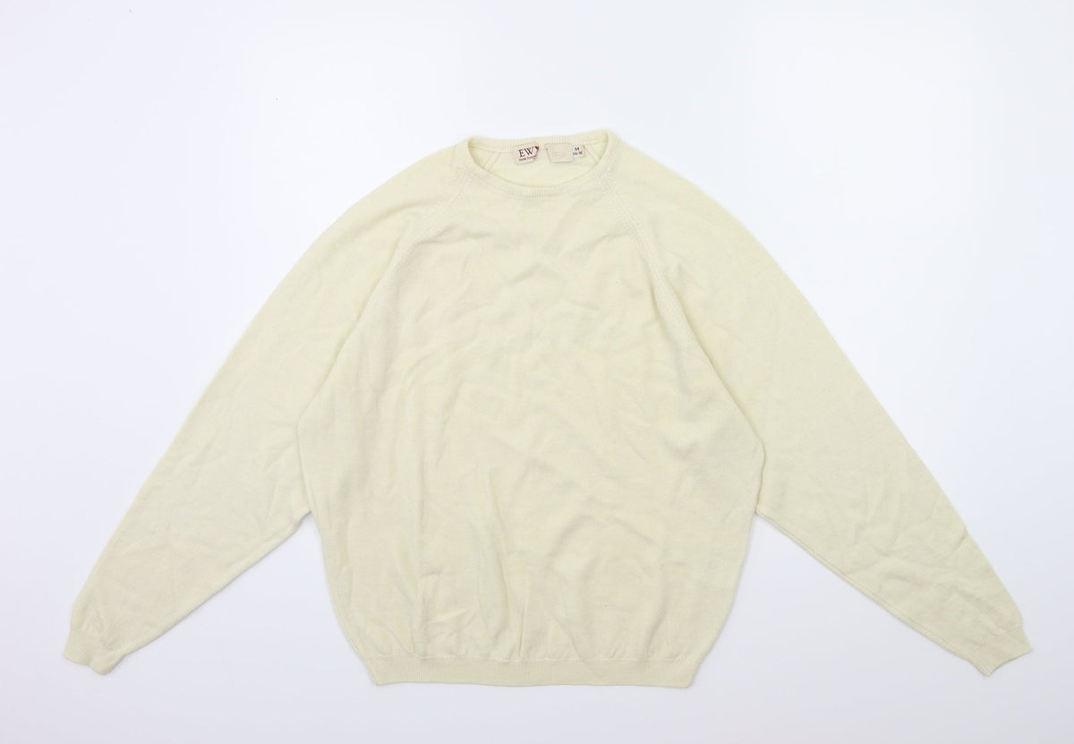 EWM Womens Beige  Knit Pullover Jumper Size 14