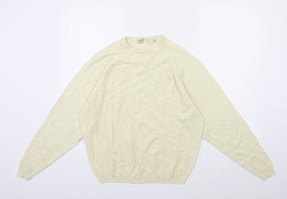 EWM Womens Beige  Knit Pullover Jumper Size 14