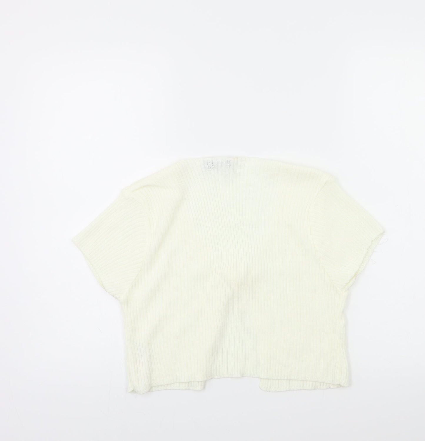 Nasty Gal Womens White  Knit Cardigan Jumper Size 10