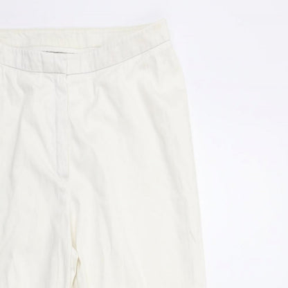 Womens UK Size 32 in Marks and Spencer Regular Fit Cropped White Trousers