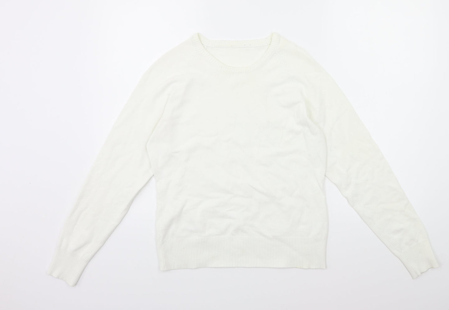 TU Womens White   Pullover Jumper Size L