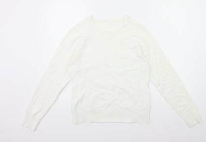 TU Womens White   Pullover Jumper Size L
