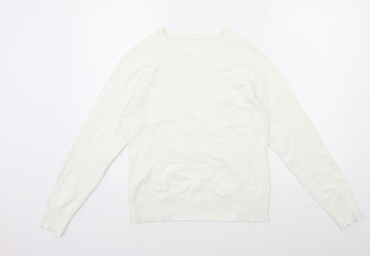 TU Womens White   Pullover Jumper Size L