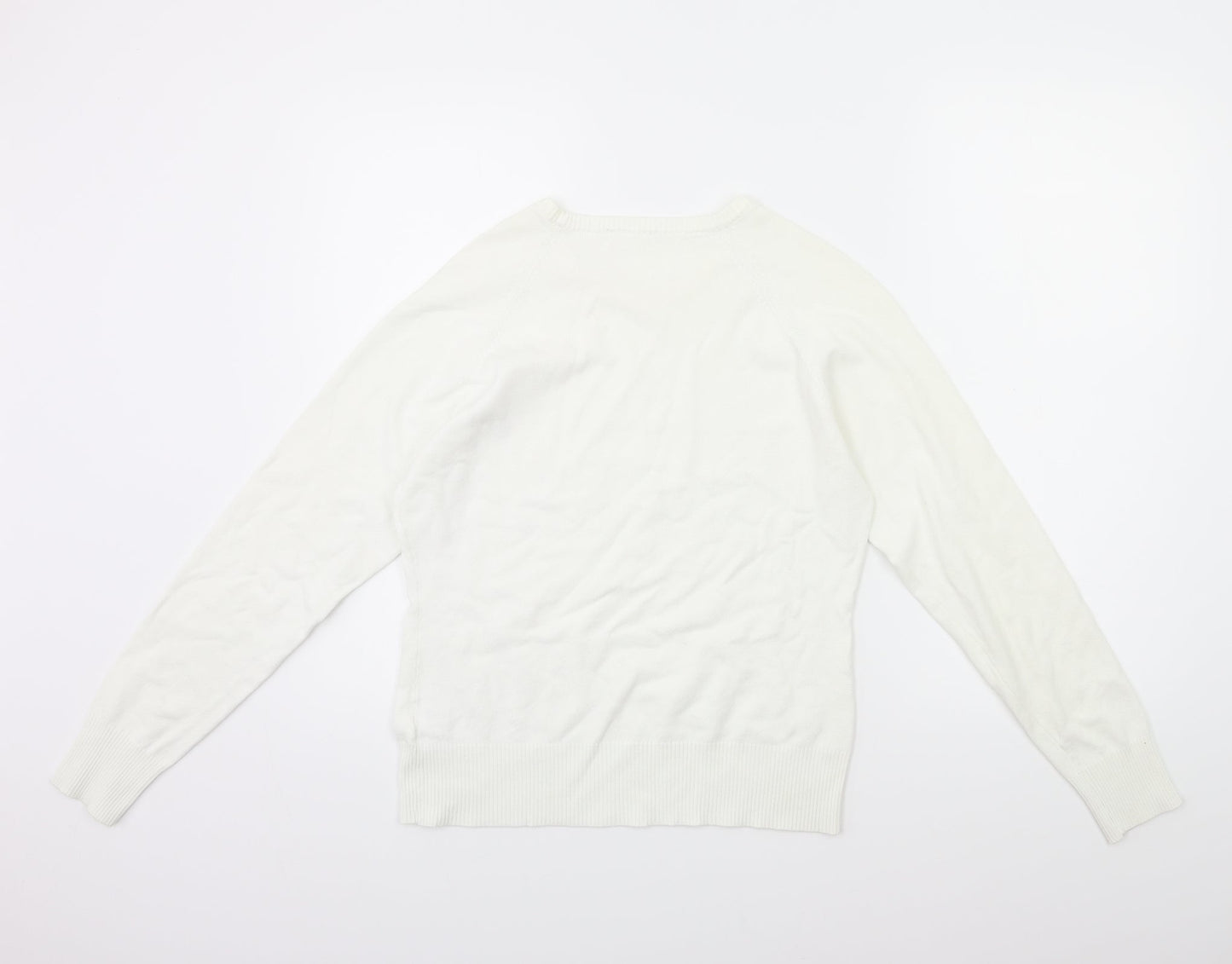TU Womens White   Pullover Jumper Size L