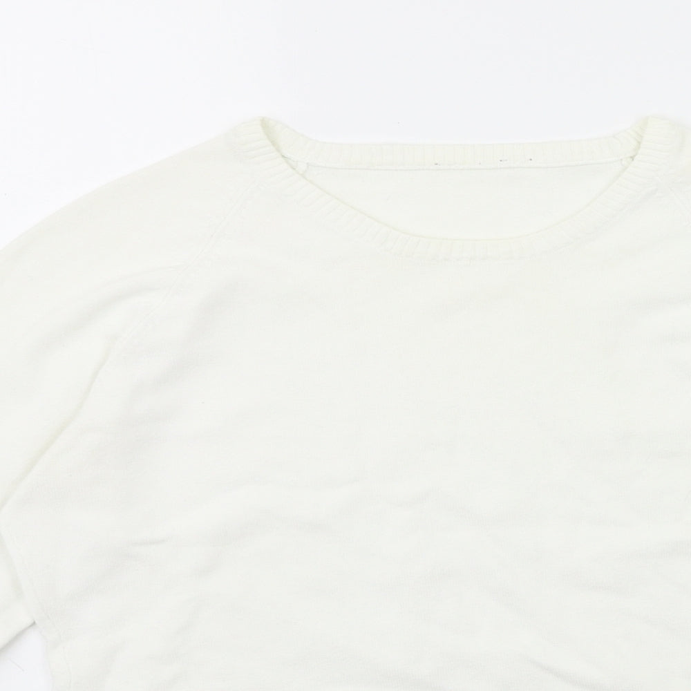 TU Womens White   Pullover Jumper Size L