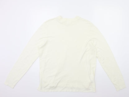 H&M Womens White  Knit Pullover Jumper Size M