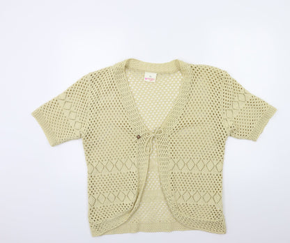 Remel Womens Beige  Knit Cardigan Jumper Size XL