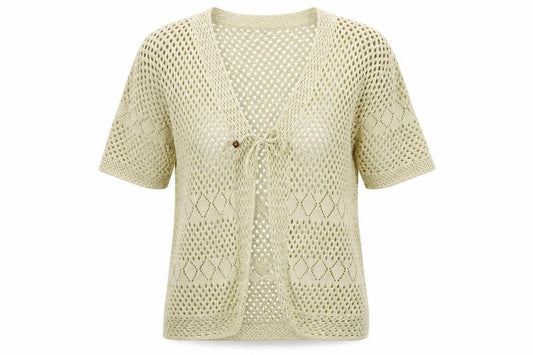 Remel Womens Beige  Knit Cardigan Jumper Size XL