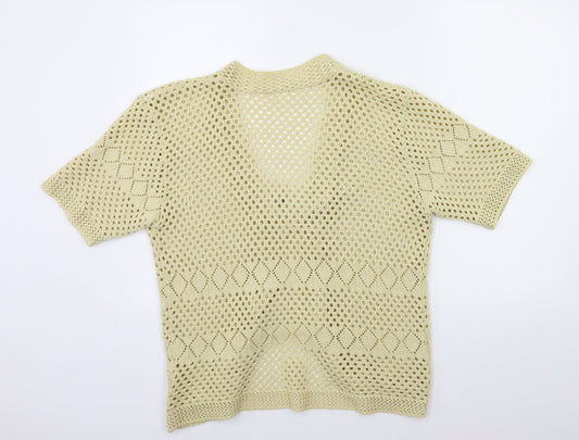 Remel Womens Beige  Knit Cardigan Jumper Size XL