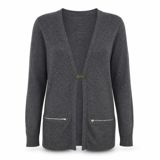 Select Womens Grey  Knit Cardigan Jumper Size 6