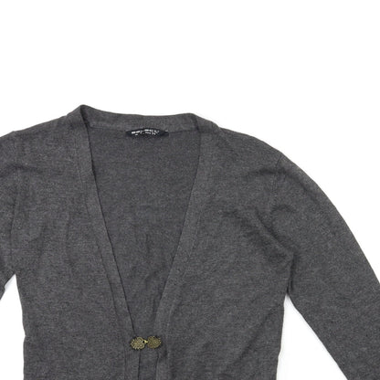 Select Womens Grey  Knit Cardigan Jumper Size 6