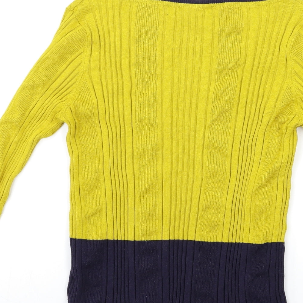 Marks and Spencer Womens Yellow  Knit Pullover Jumper Size 16