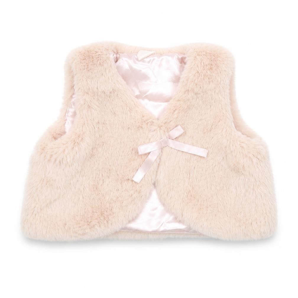 Front view of H&M Baby Pink Gilet Jacket, size 6-9, Months