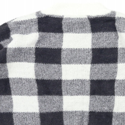 Primark Girls Green Check Knit Pullover Jumper Size 12 Years