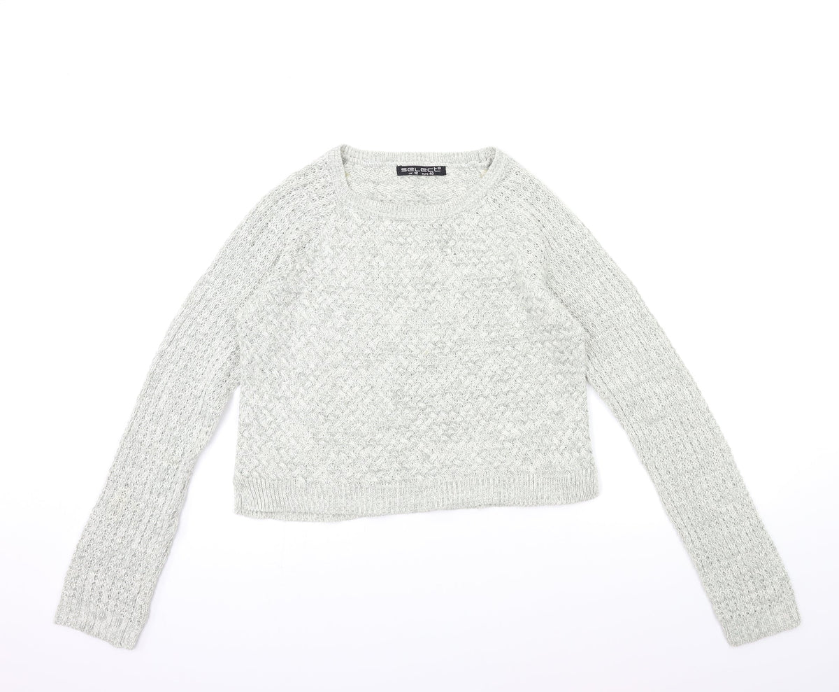 Select Womens Grey  Knit Pullover Jumper Size 12