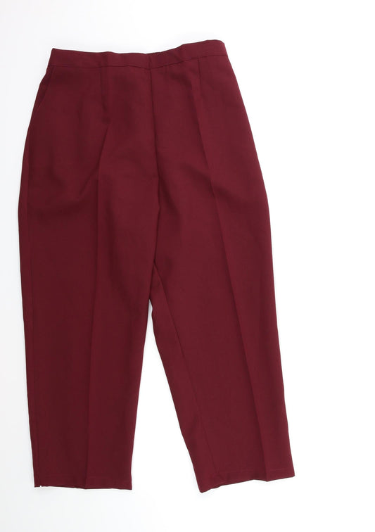 Womens UK Size S Preworn Regular Fit  Red Trousers
