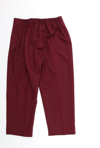 Womens UK Size S Preworn Regular Fit  Red Trousers