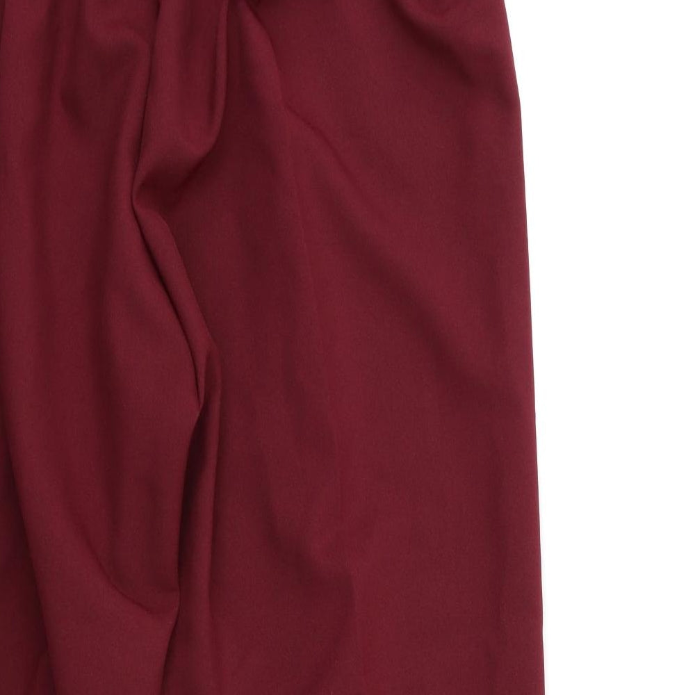 Womens UK Size S Preworn Regular Fit  Red Trousers