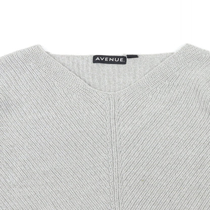 Avenue Womens Grey  Knit  Jumper Size 12