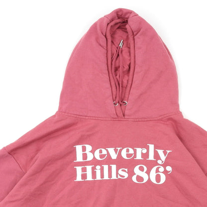 H&M Womens Pink   Pullover Hoodie Size L