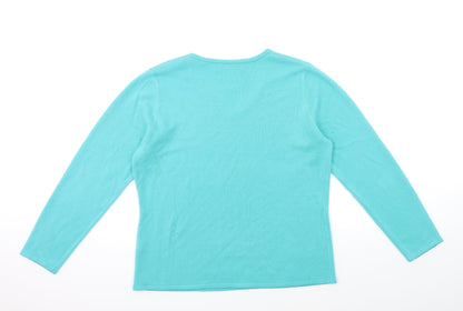 Bonmarché Womens Blue  Knit Pullover Jumper Size M