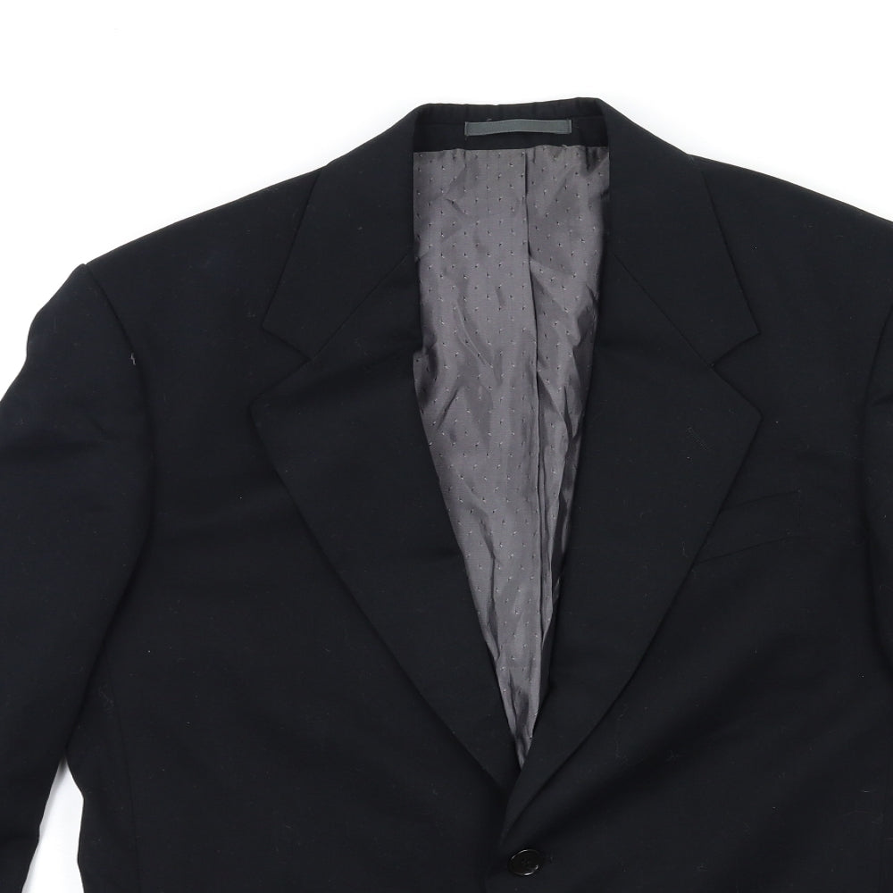 Mens UK Size 38 Preworn Regular Black Suit Jacket