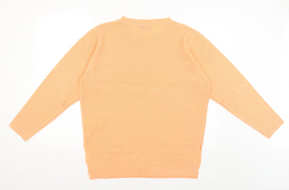 Boohoo Womens Orange   Pullover Jumper Size L