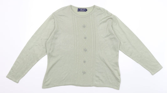 Akal Collection Womens Green   Pullover Jumper Size L