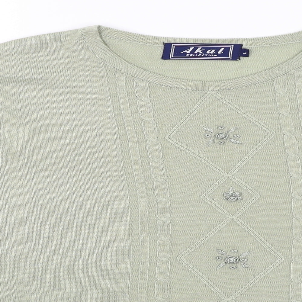 Akal Collection Womens Green   Pullover Jumper Size L