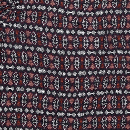 New Look Womens Red Geometric  Wrap Jumper Size 12