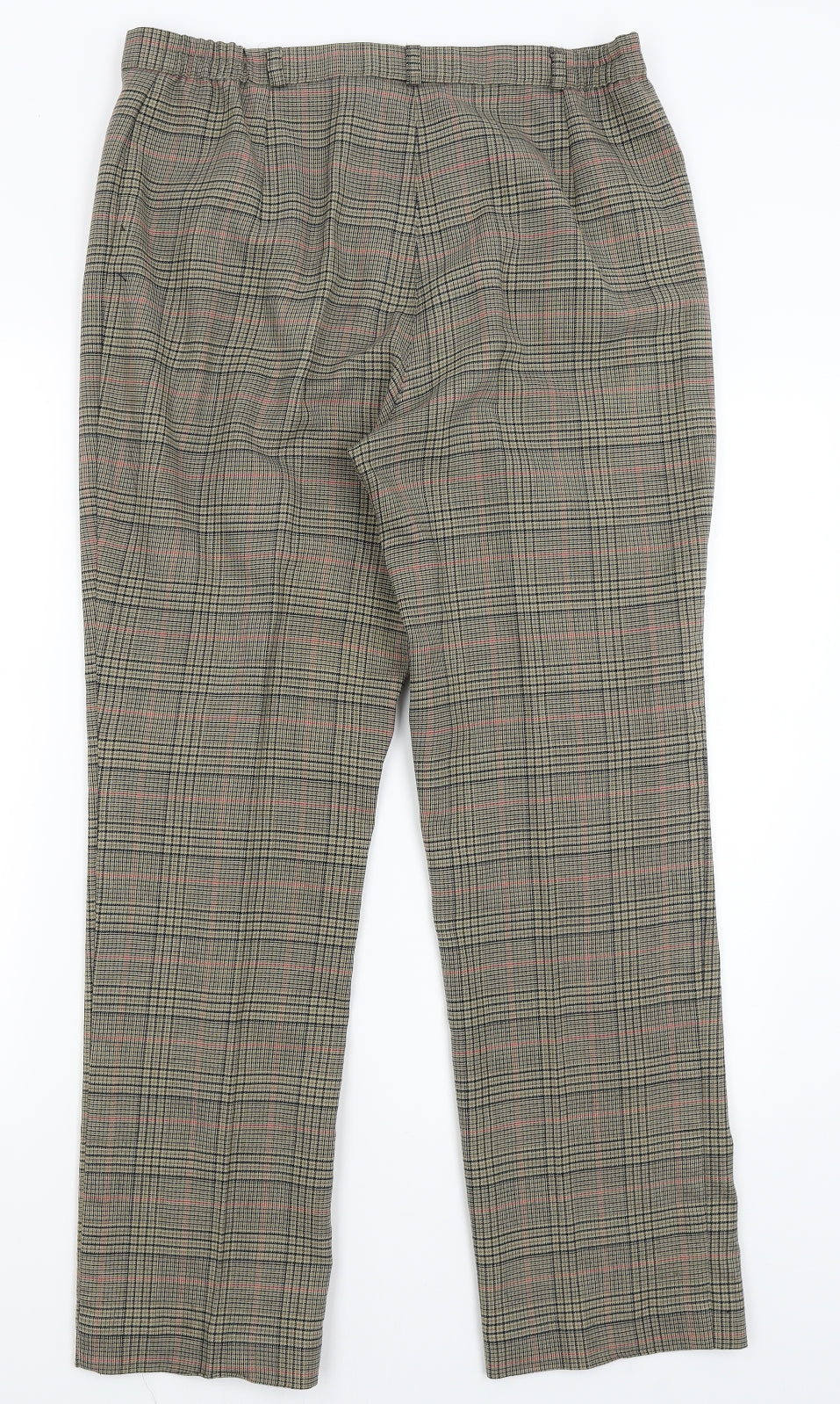 Frankenwalder Womens Green Plaid  Dress Pants Trousers Size 14 L29.5 in