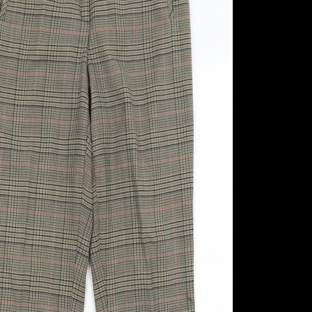 Frankenwalder Womens Green Plaid  Dress Pants Trousers Size 14 L29.5 in