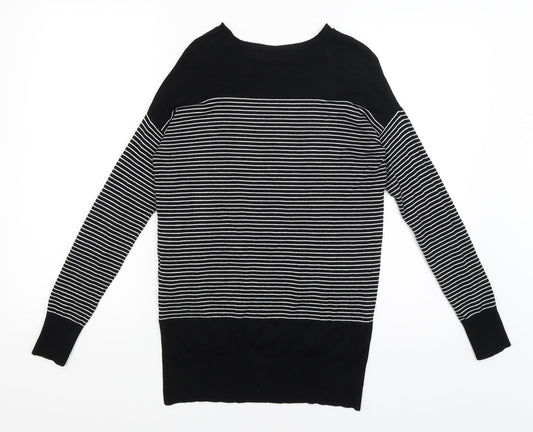 Atmosphere Womens Black Striped  Pullover Jumper Size 8