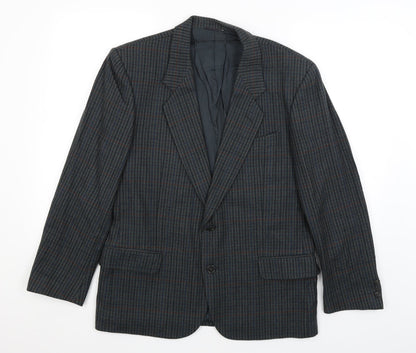 Vismara Mens Green Houndstooth  Jacket Blazer Size M