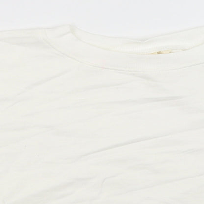 H&M Girls White   Pullover Sweatshirt Size 8-9 Years