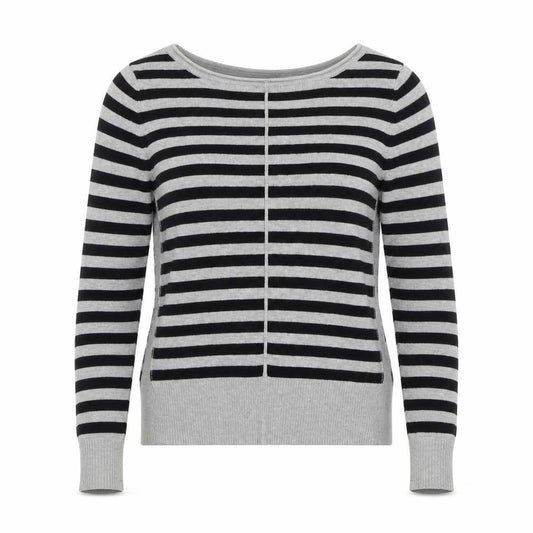 H&M Womens Grey Striped  Pullover Jumper Size 34