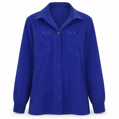 East line Womens Blue   Basic Button-Up Size 2XL