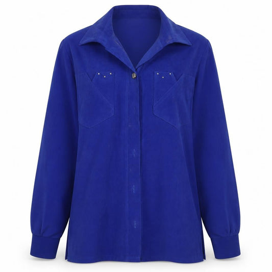 East line Womens Blue   Basic Button-Up Size 2XL