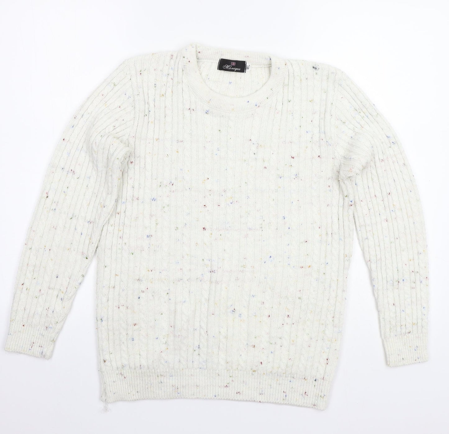 Monique Womens White   Pullover Jumper Size M