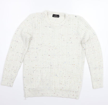 Monique Womens White   Pullover Jumper Size M