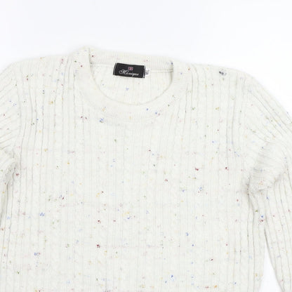Monique Womens White   Pullover Jumper Size M