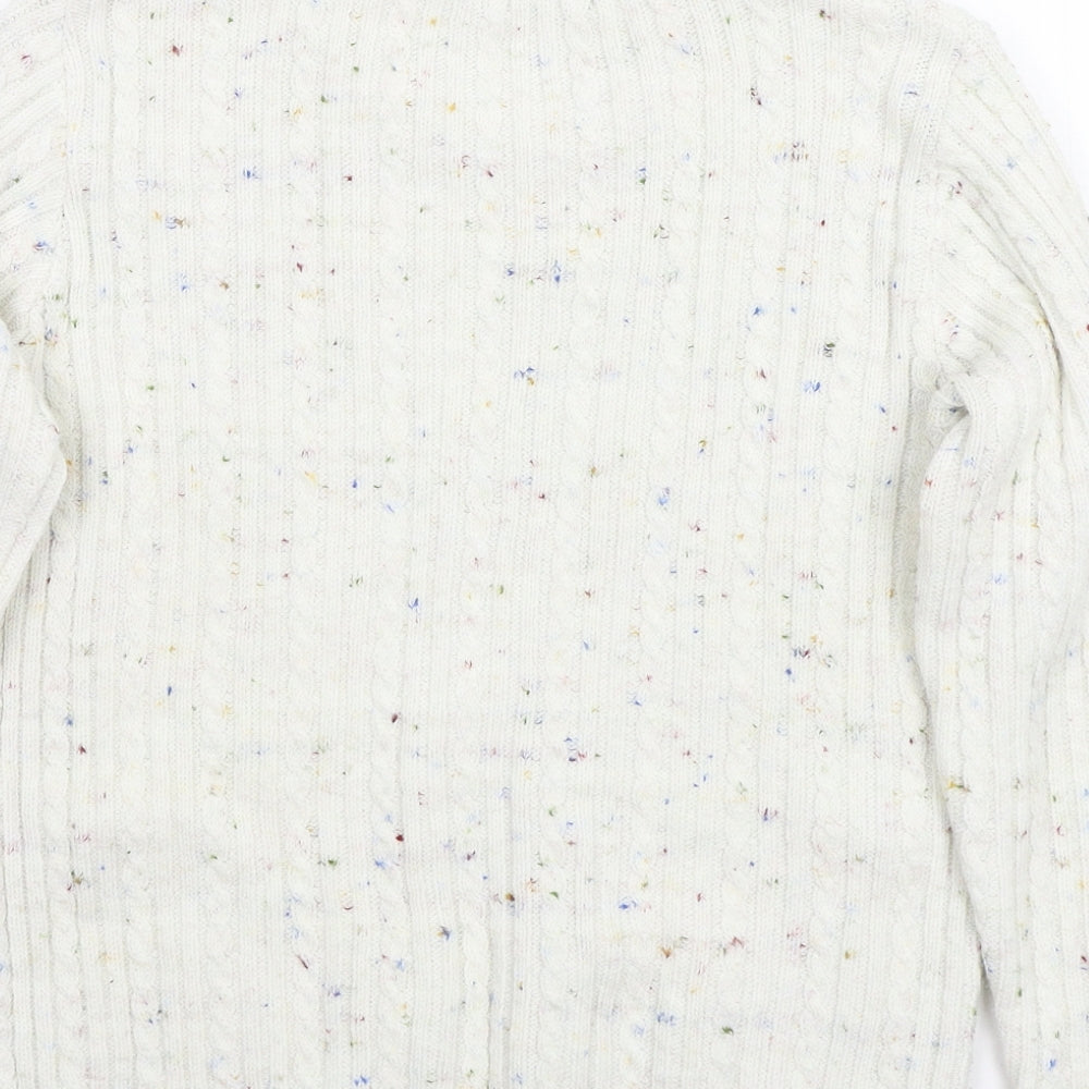 Monique Womens White   Pullover Jumper Size M