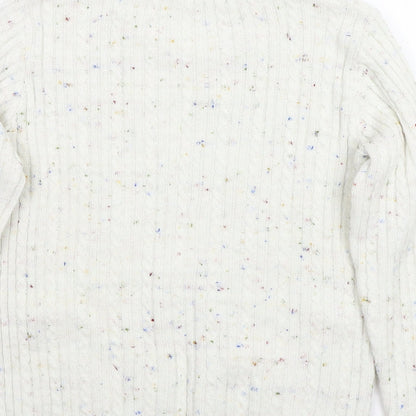 Monique Womens White   Pullover Jumper Size M