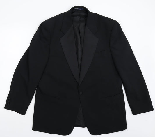 Mens UK Size 42 Greenwoods Regular Black Suit Jacket