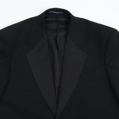 Mens UK Size 42 Greenwoods Regular Black Suit Jacket