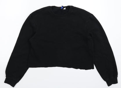 Divided Womens Black   Pullover Sweatshirt Size XS  - Cropped
