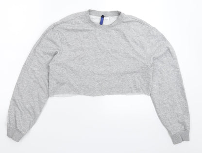 Divided Womens Grey   Pullover Sweatshirt Size XS  - Cropped