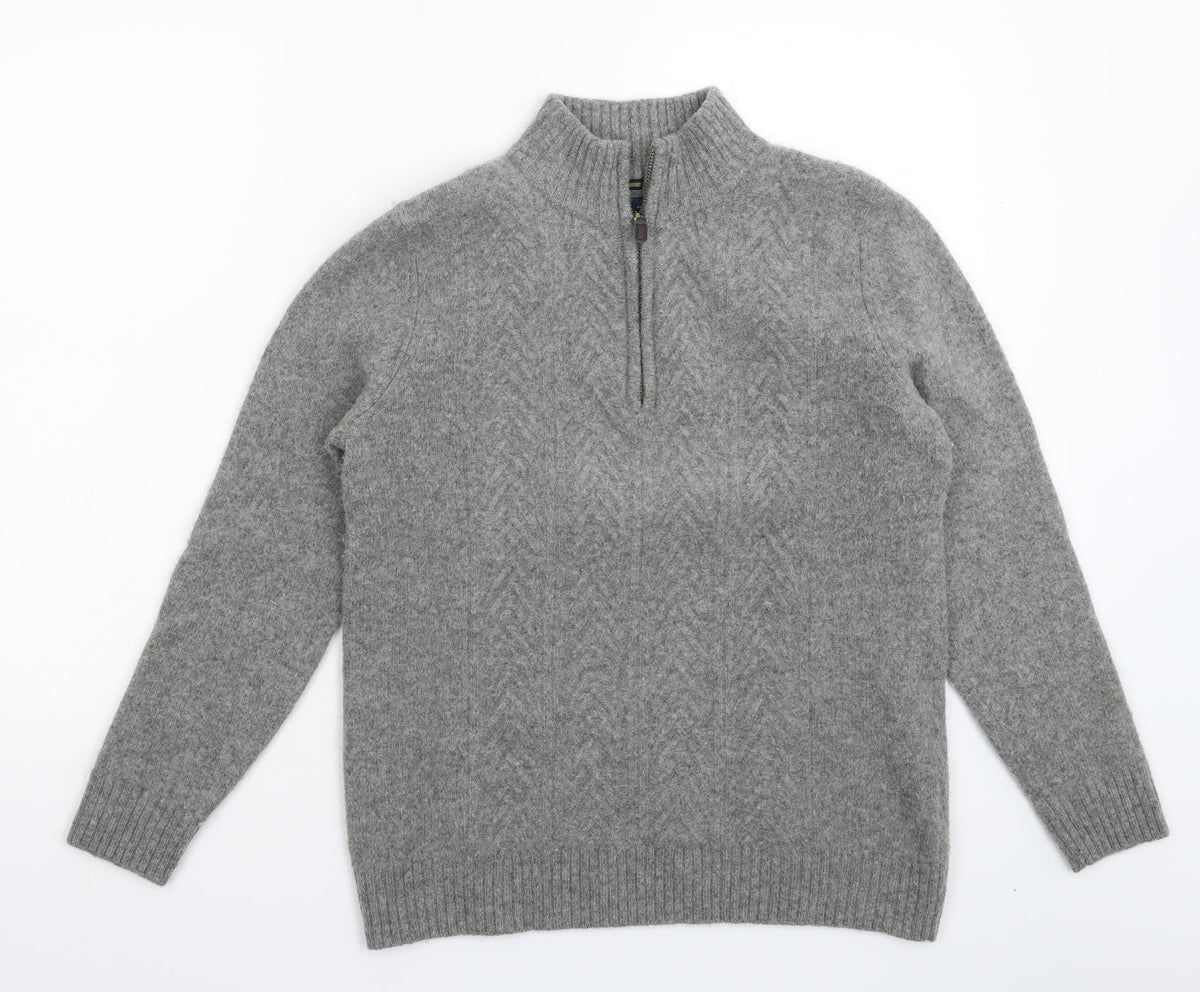 Front view of Hammond women’s grey knit jumper, size M