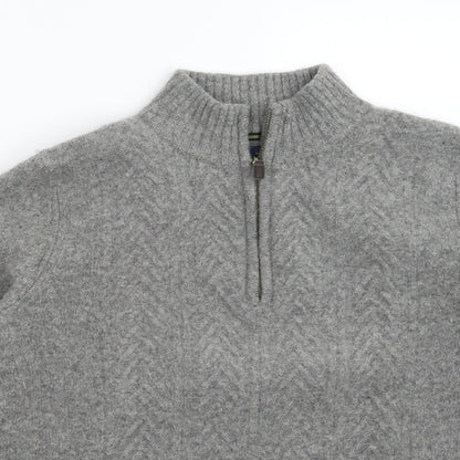Close-up detail of Hammond women’s grey knit jumper, size M
