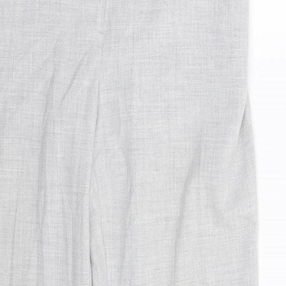 Womens UK Size 12 Preworn Regular Fit Dress Pants Grey Trousers